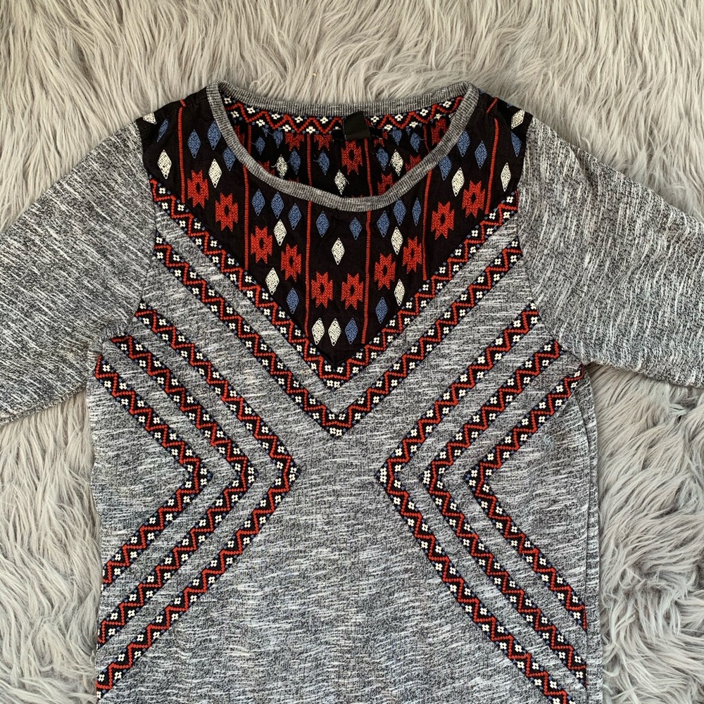 H&M Tribal Geometric Sweater